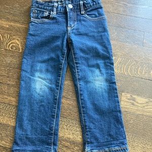 Gap Baby Boy Girl Denim Blue Jeans
Lined Red Plaid Warm 
3 Years
Preowned